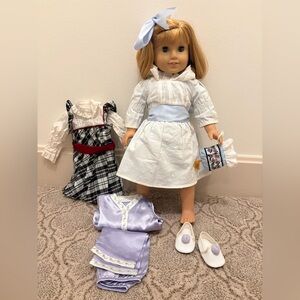 Nellie American girl doll lot! 2 dresses, pajamas & pouch w/ handkerchief